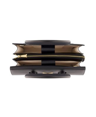 【Mac Duggal】Gold Plated Hardware Leather Bag 関税送料込 Mac Duggal Gold Plated Hardware Large Leather Briefcase Bag