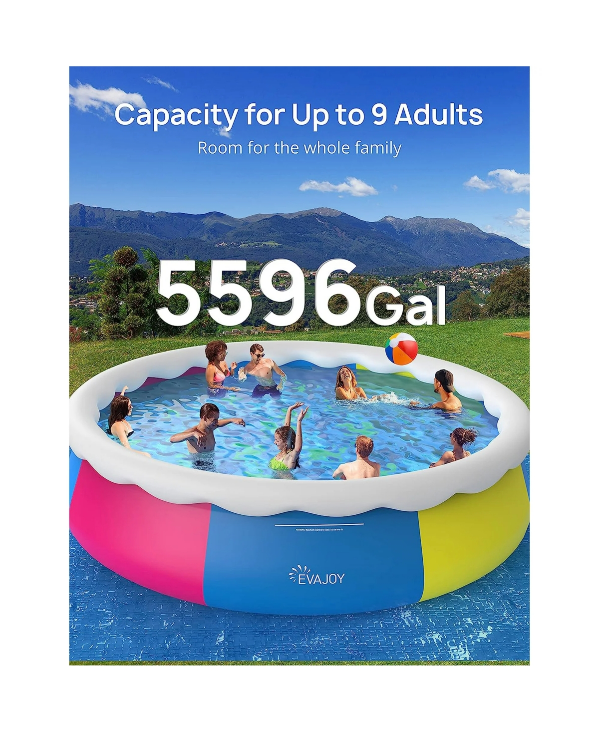 Skonyon x 48in Inflatable Swimming Pool Include Filter Pump, Ground Cloth and Cover
