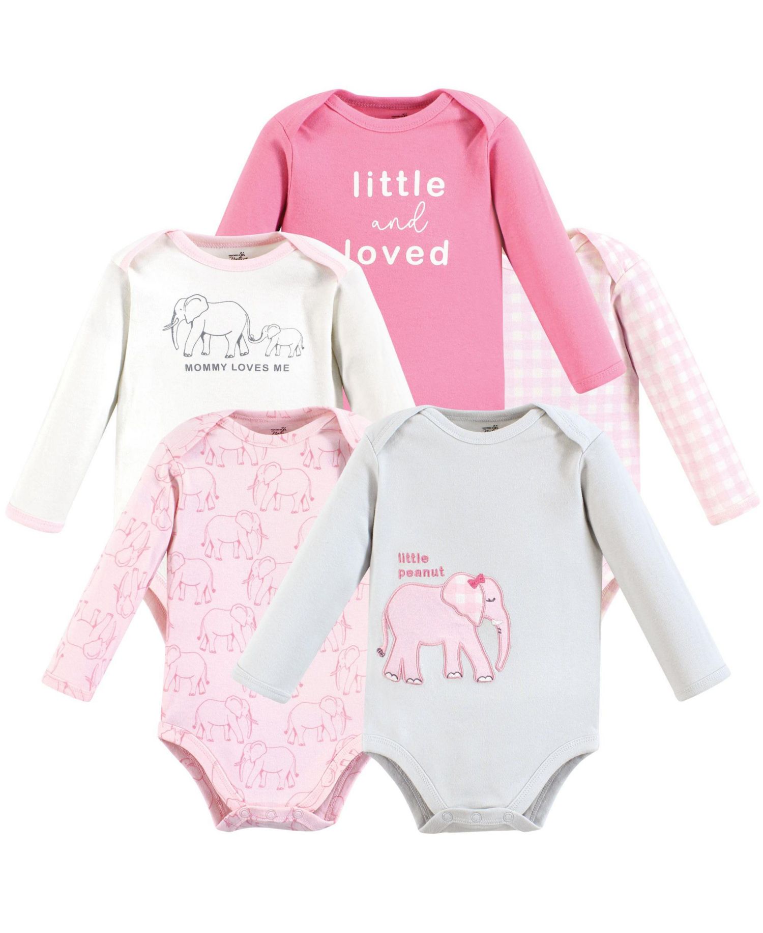 Baby Girls Soft Natural Cotton Long-Sleeve One-Piece Essentials