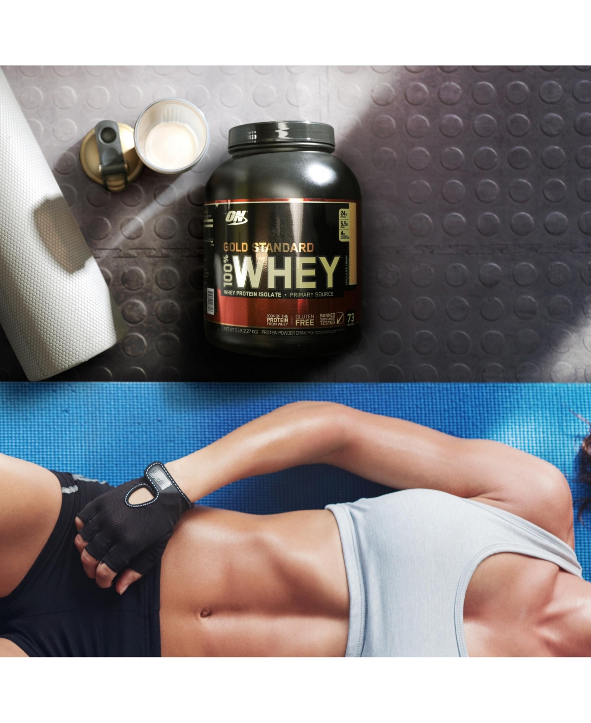 Optimum Nutrition, Gold Standard 100% Whey Protein Powder, Delicious Strawberry, 5 lb, 73 Servings