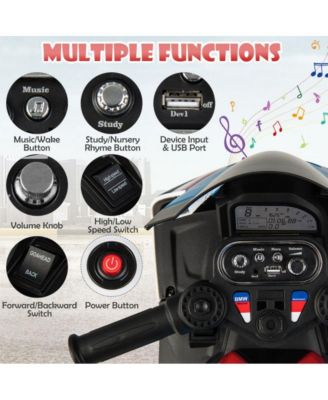 12V Licensed BMW Kids Motorcycle Ride-On Toy for 37-96 Months Old Kids