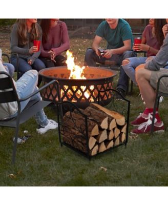 Heavy-Duty Steel Firewood Log Rack