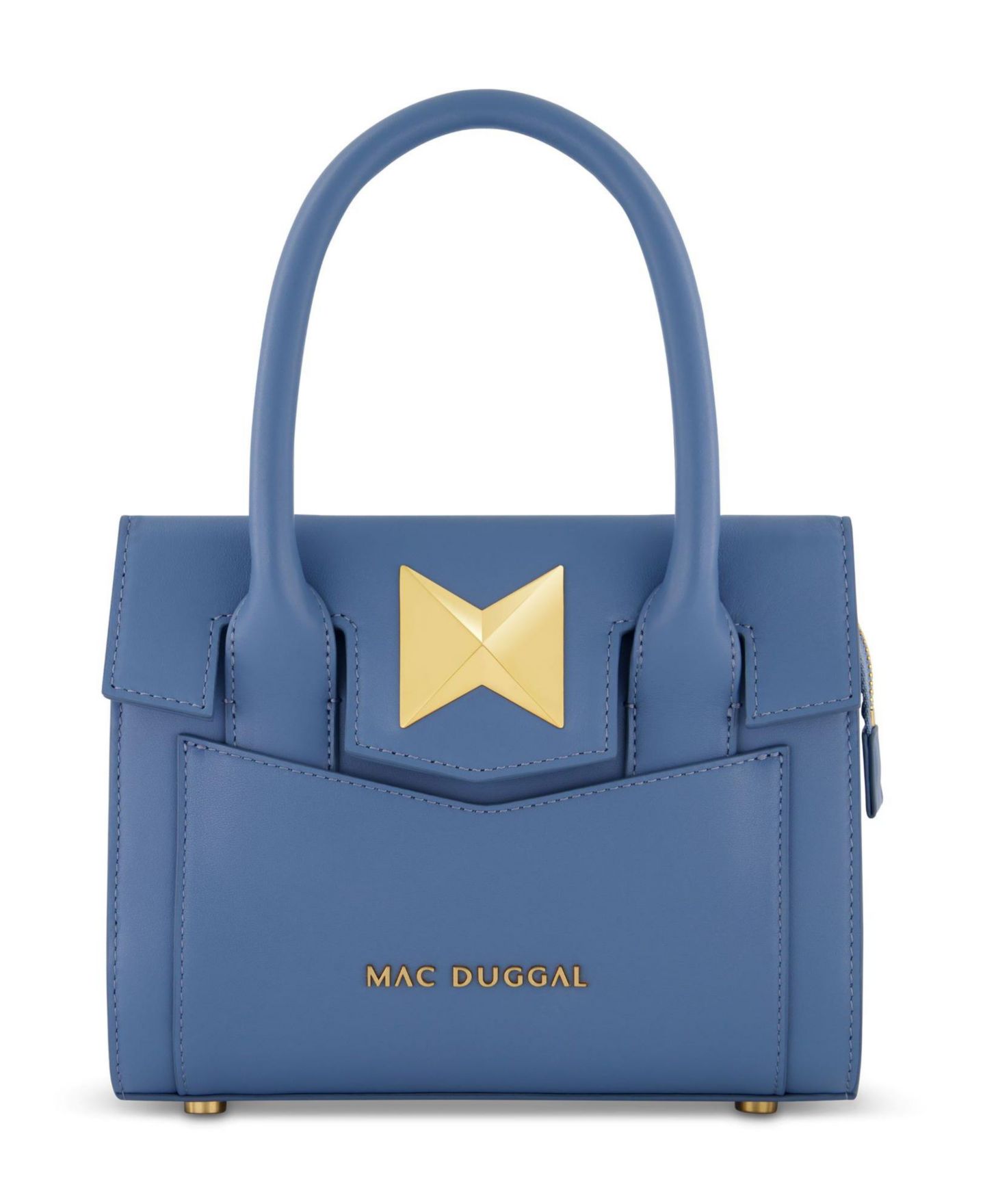 Женская сумка Mac Duggal Gold Plated Hardware Small Leather, цвет: Сумеречный — фото 2