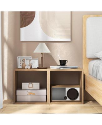 2-Cube Stackable Bookcase Organizer for Living Room and Study