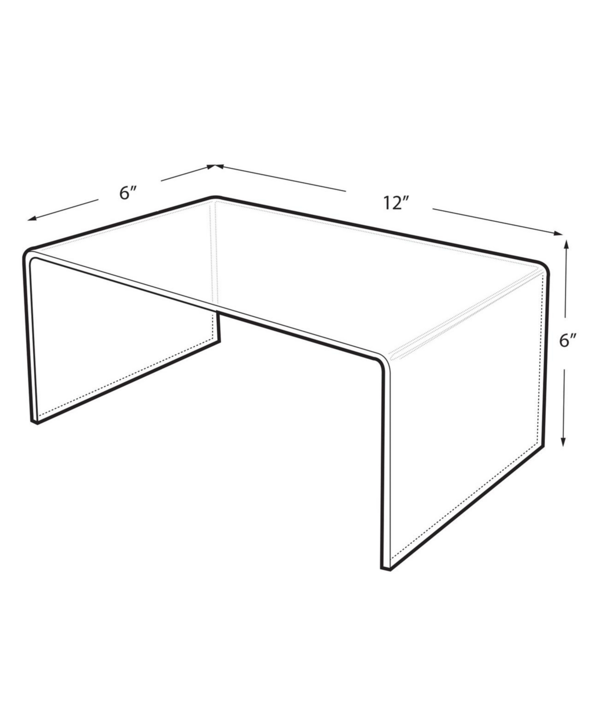 Azar Displays Clear Acrylic Riser Pedestal Display 12