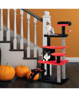 Gothic Cat Tree with Cat Bed Cat Condo and Sisal Scratching Post