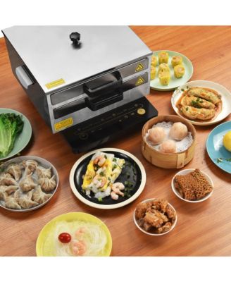 WeChef 2 Layer Rice Noodle Roll Steamer Machine Stainless Steel Extra Tray Cheung Fun