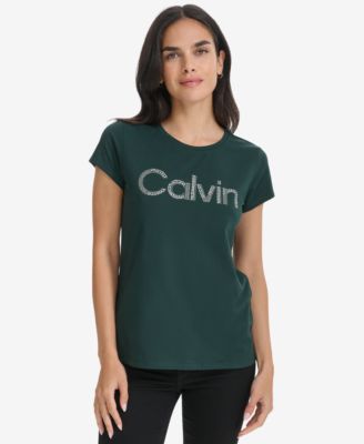 Women's Crystal-Logo Crewneck T-Shirt