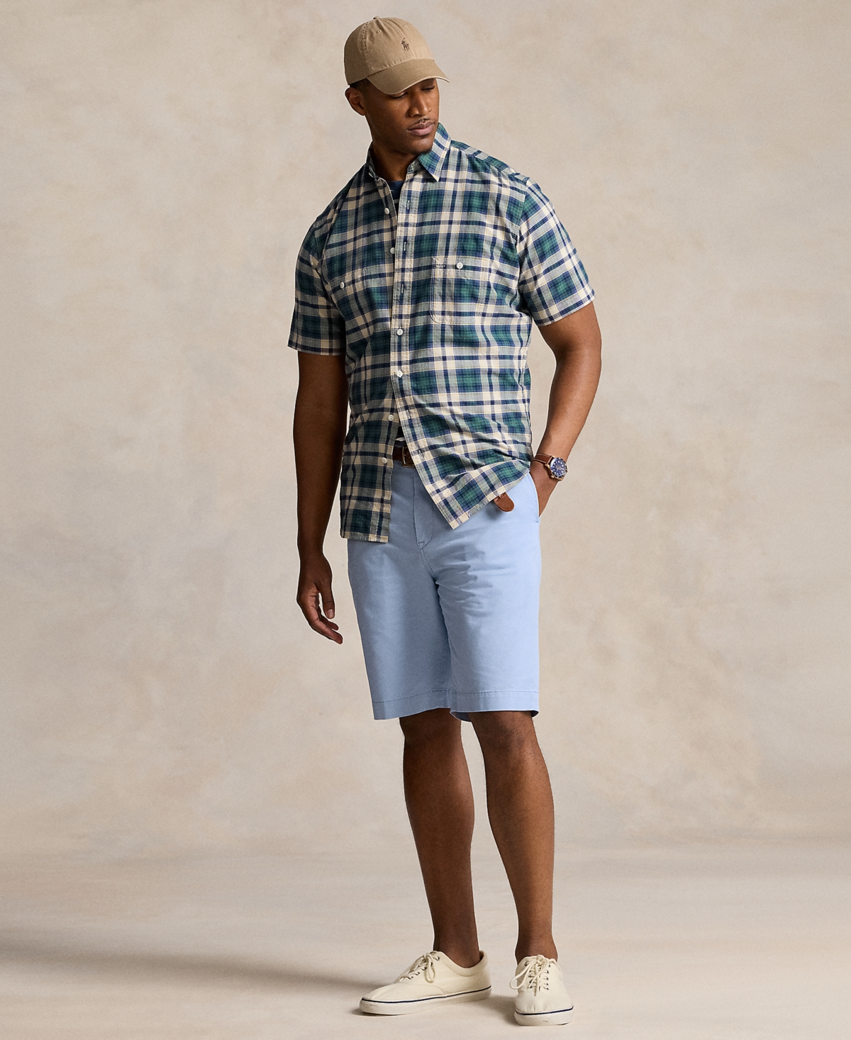 Polo Ralph Lauren Men's Big & Tall Stretch Classic-Fit Chino Shorts