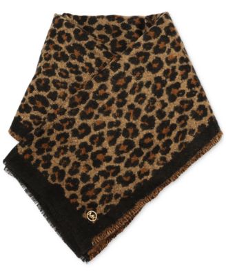 Women's Boucl&eacute; Leopard-Print Scarf