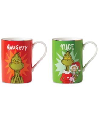 Lenox - Grinchmas Naughty & Nice Porcelain 2-Pc. Mug Set