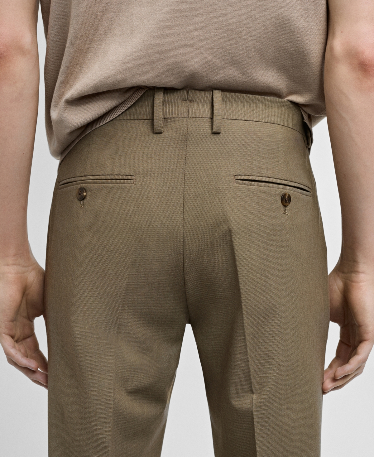 Mango Men's Stretch Fabric Suit Pants