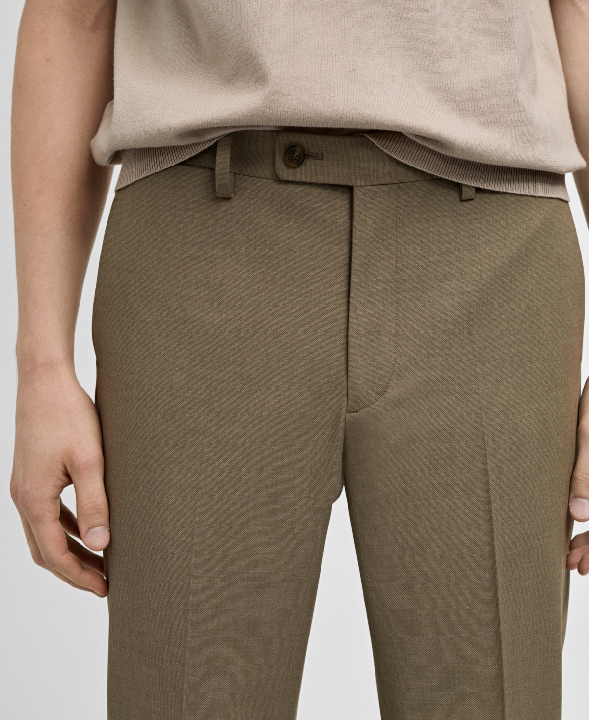 Mango Men's Stretch Fabric Suit Pants