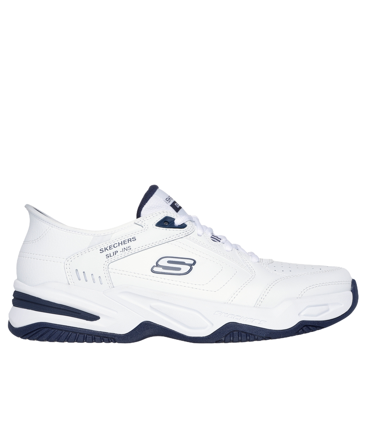 Skechers Men's Slip-ins Relaxed Fit: Durham - Delvor Slip-On Wide-Width Walking Sneakers from Finish Line -Navy