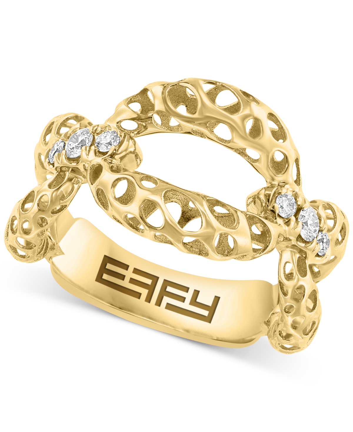 EFFY COLLECTION EFFY DIAMOND OPENWORK KNOT STATEMENT RING (1/5 CT. T.W.) IN 14K GOLD 