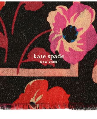 Women's Fall Poppies Wool Oblong Scarf