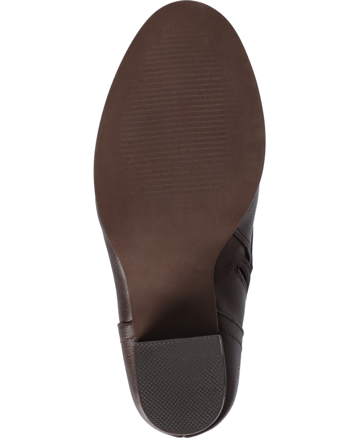 Journee Collection Women's Baylor Lace Up Stacked Heel Booties In Brown Pu