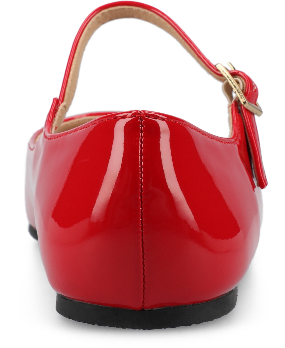 Journee Collection Carrie Mary Jane Flat In Red Patent