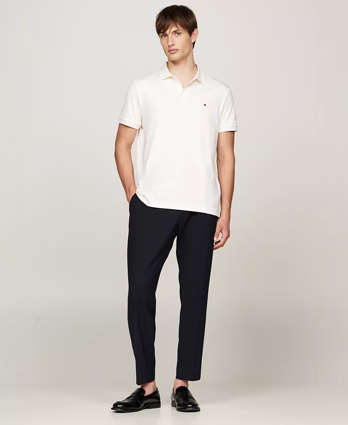 Men's Regular-Fit Smooth Touch Liquid Cotton Collar Stripe Polo Shirt - thumbnail 8