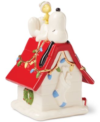 Snoopy & Woodstock Figural Covered Candy Jar