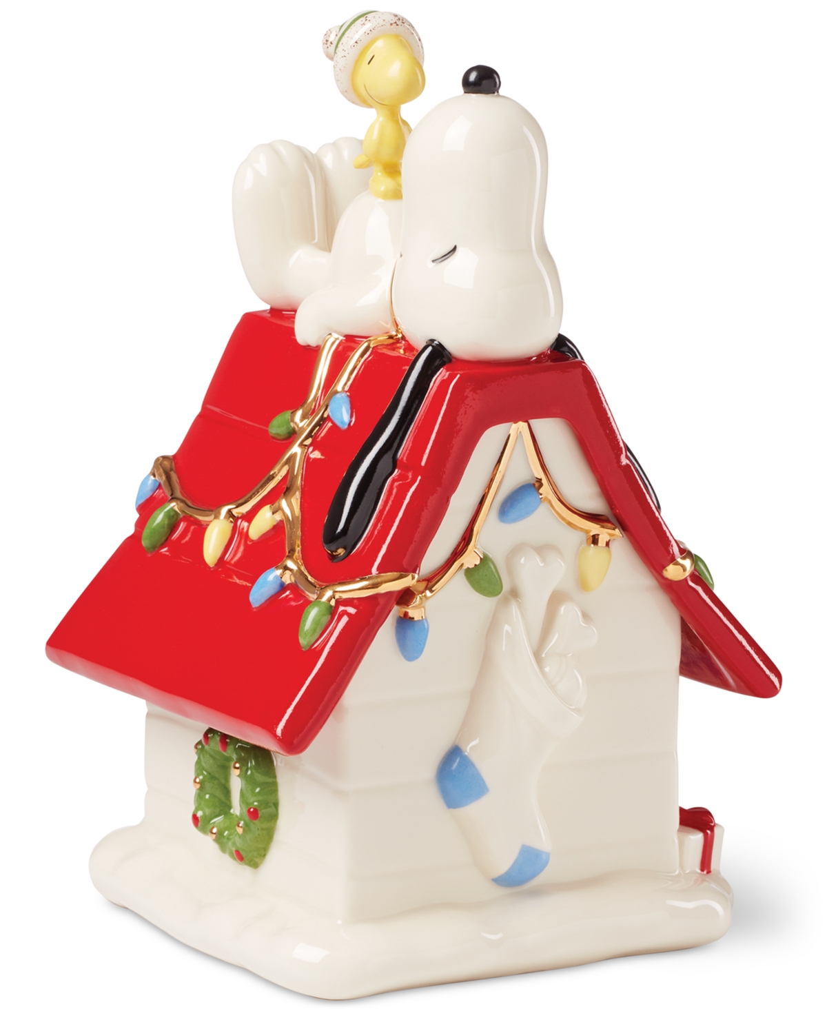 Lenox Snoopy & Woodstock Figural Covered Candy Jar