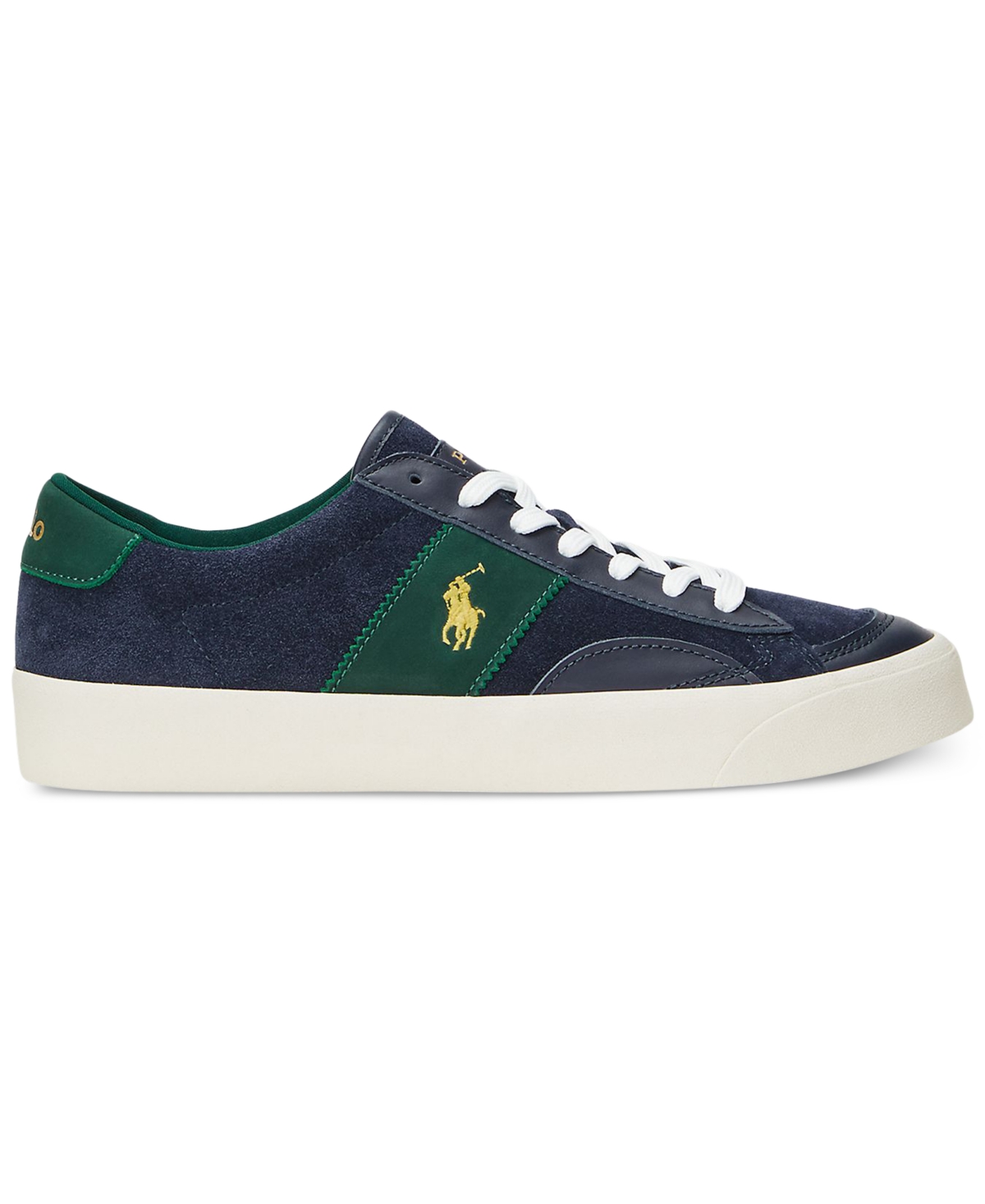 Polo Ralph Lauren Men's Sayer Leather-Suede Sneaker -FOREST