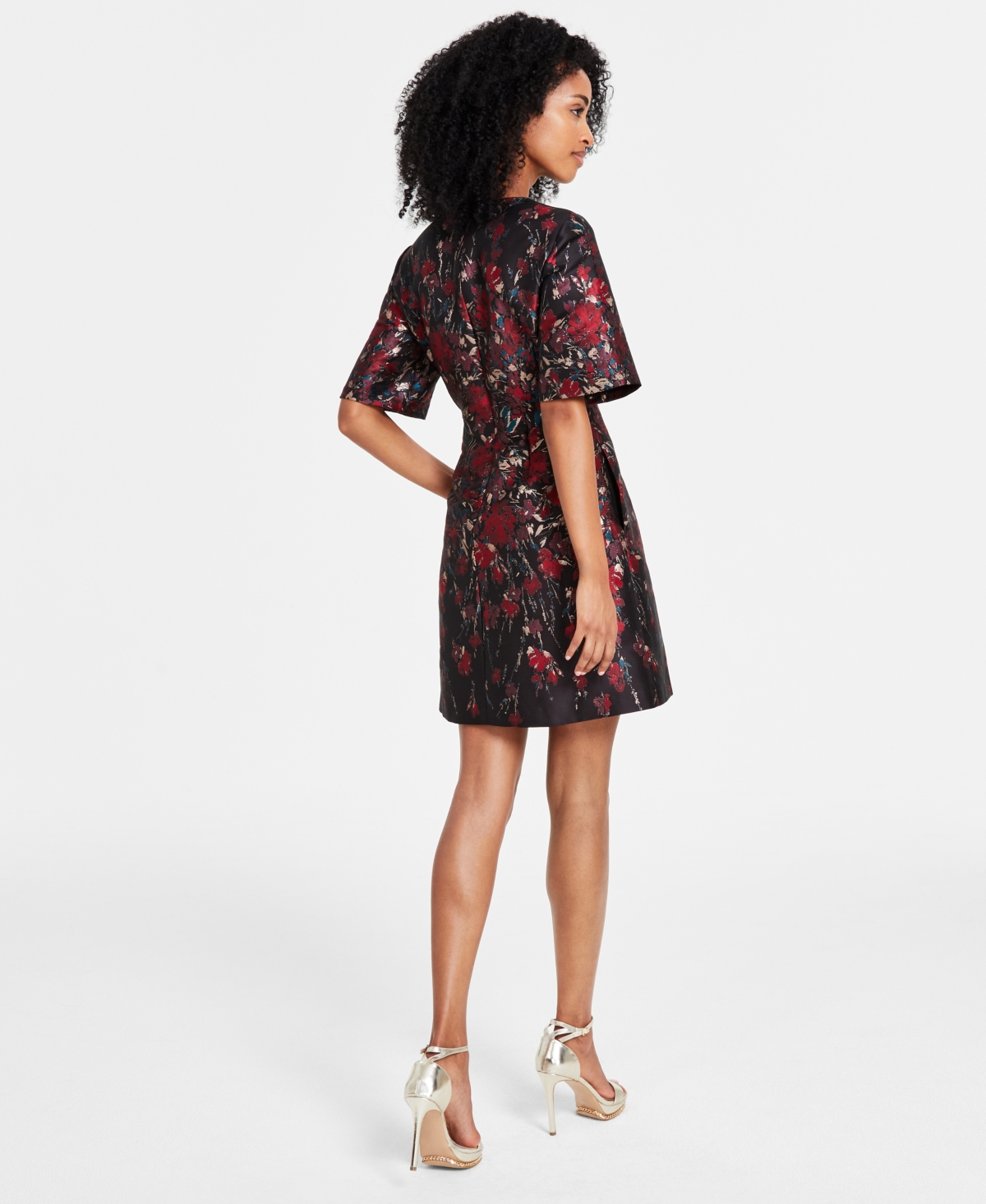 Vince Camuto Petite Brocade Fit & Flare Dress