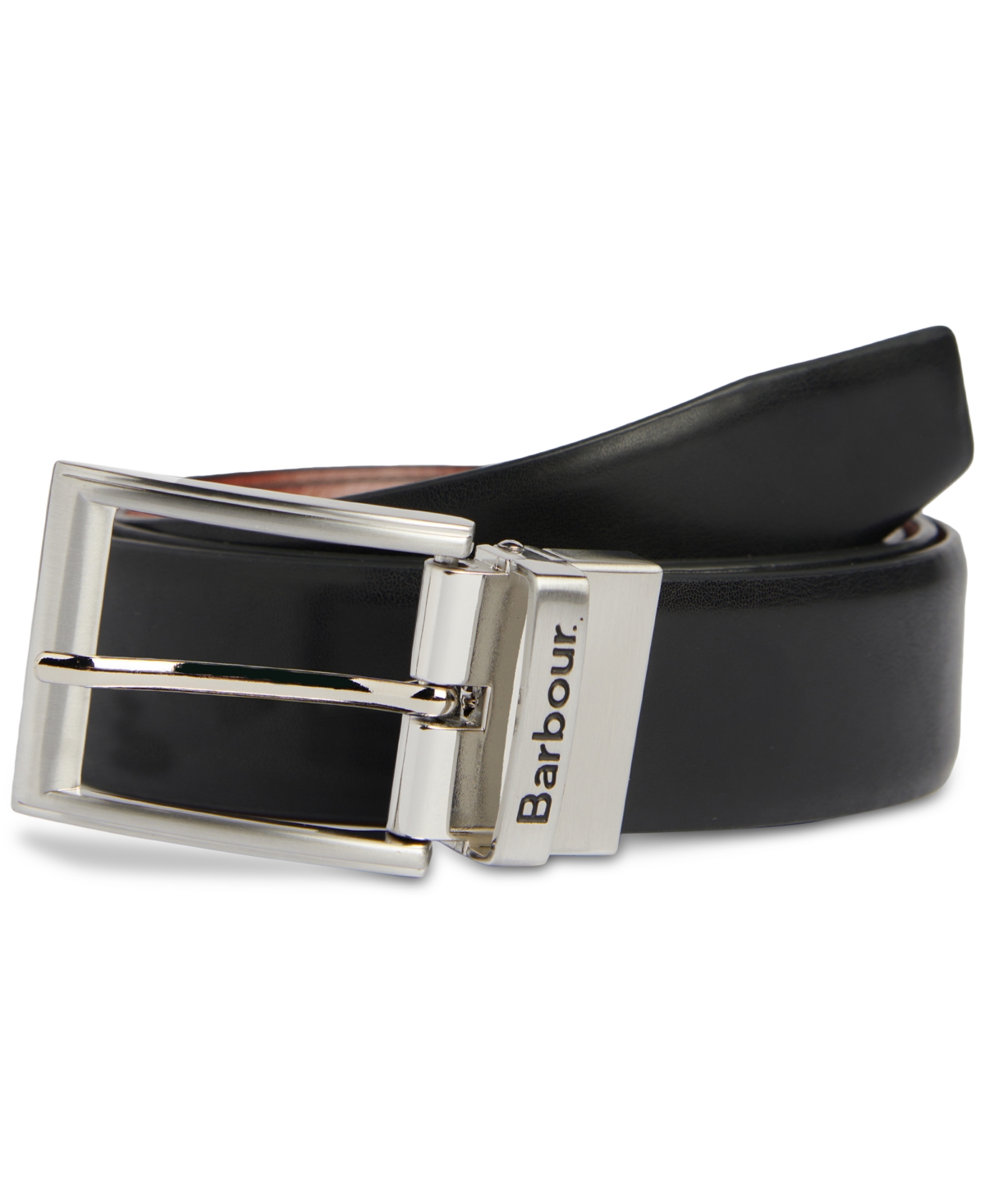 Men's Reversible Logo Belt - Black/Chestnut