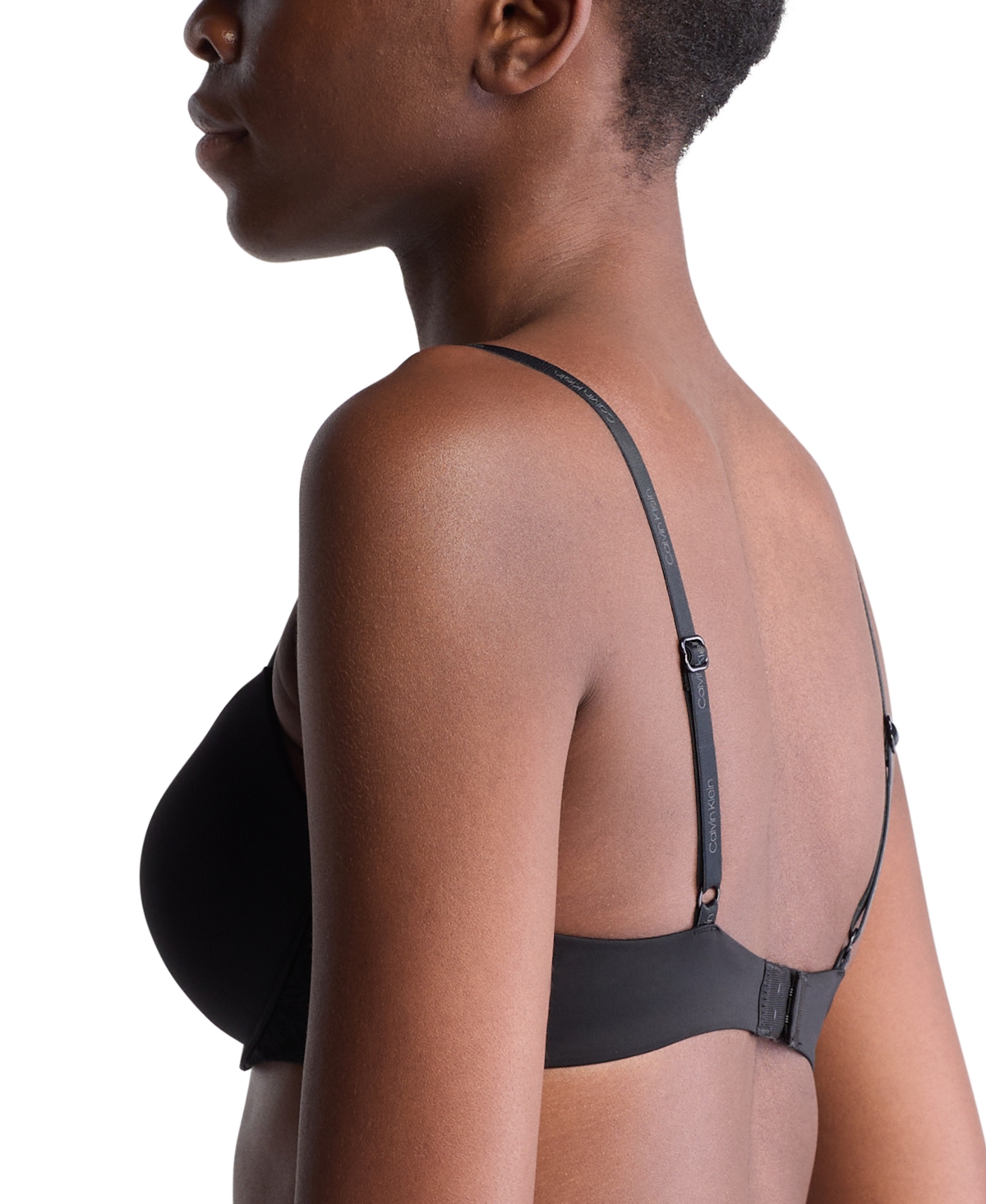 Calvin Klein Women's Soft Stretch Lace Push-up Plunge Bra Qf7578 In Black