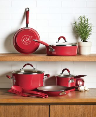 Cucina Porcelain Enamel 10 Piece Nonstick Cookware Set