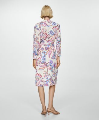 Women's Printed Bow Dress