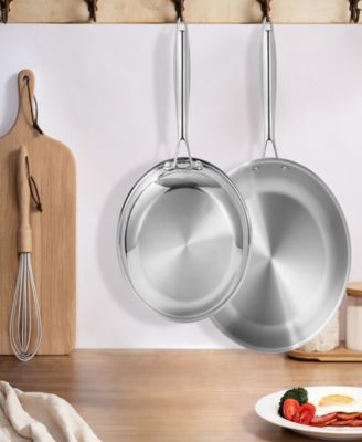9.5" and 11" Tri-Ply Stainless Steel 2 Piece Frying Pan Set