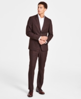 Nick Graham Men's Slim-Fit Windowpane Check Suit - Rustic Tic
