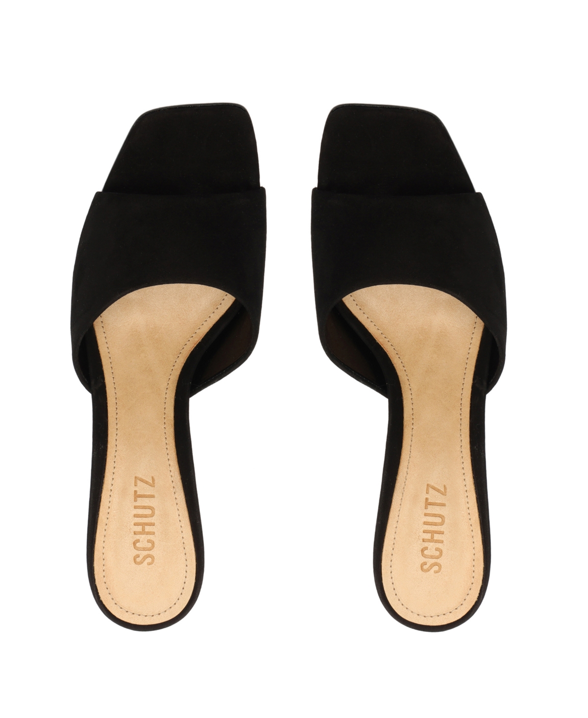 Shop Schutz Women's Dethalia Mid Stiletto Sandals In Black Leather