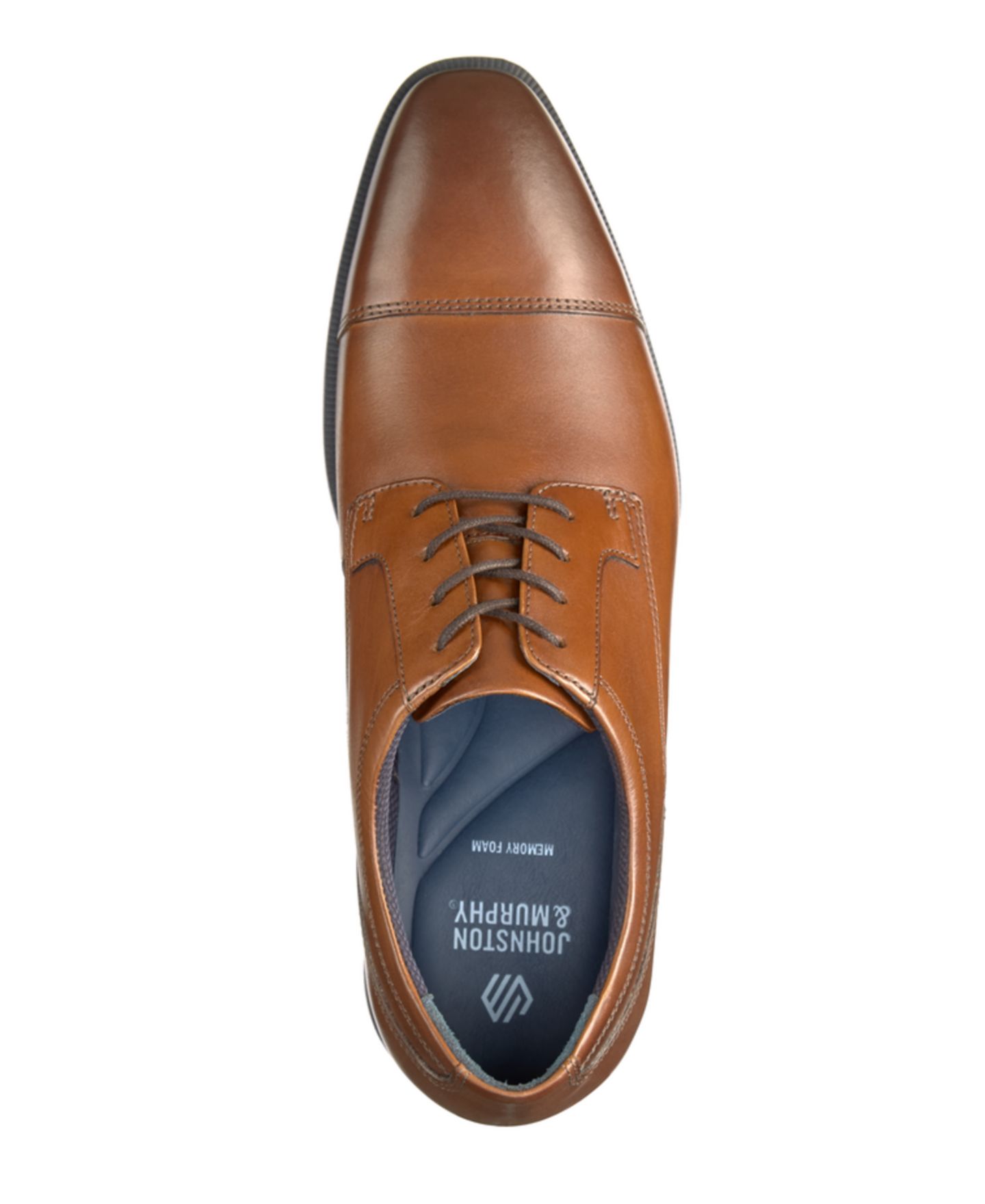 Мужские лоферы Johnston & Murphy Men's Landon Cap Toe Oxfords, цвет: Рыжевато-коричневый — фото 4