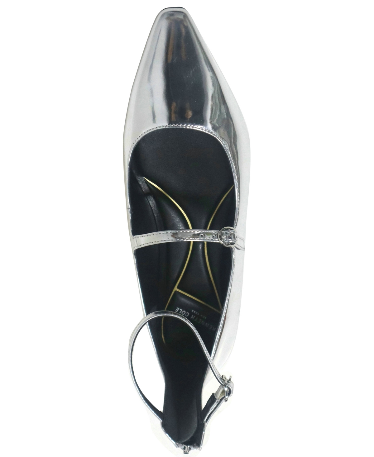 Kenneth Cole New York Nolita Snip Toe Ballet Flat Silver Specchio Smart Closet