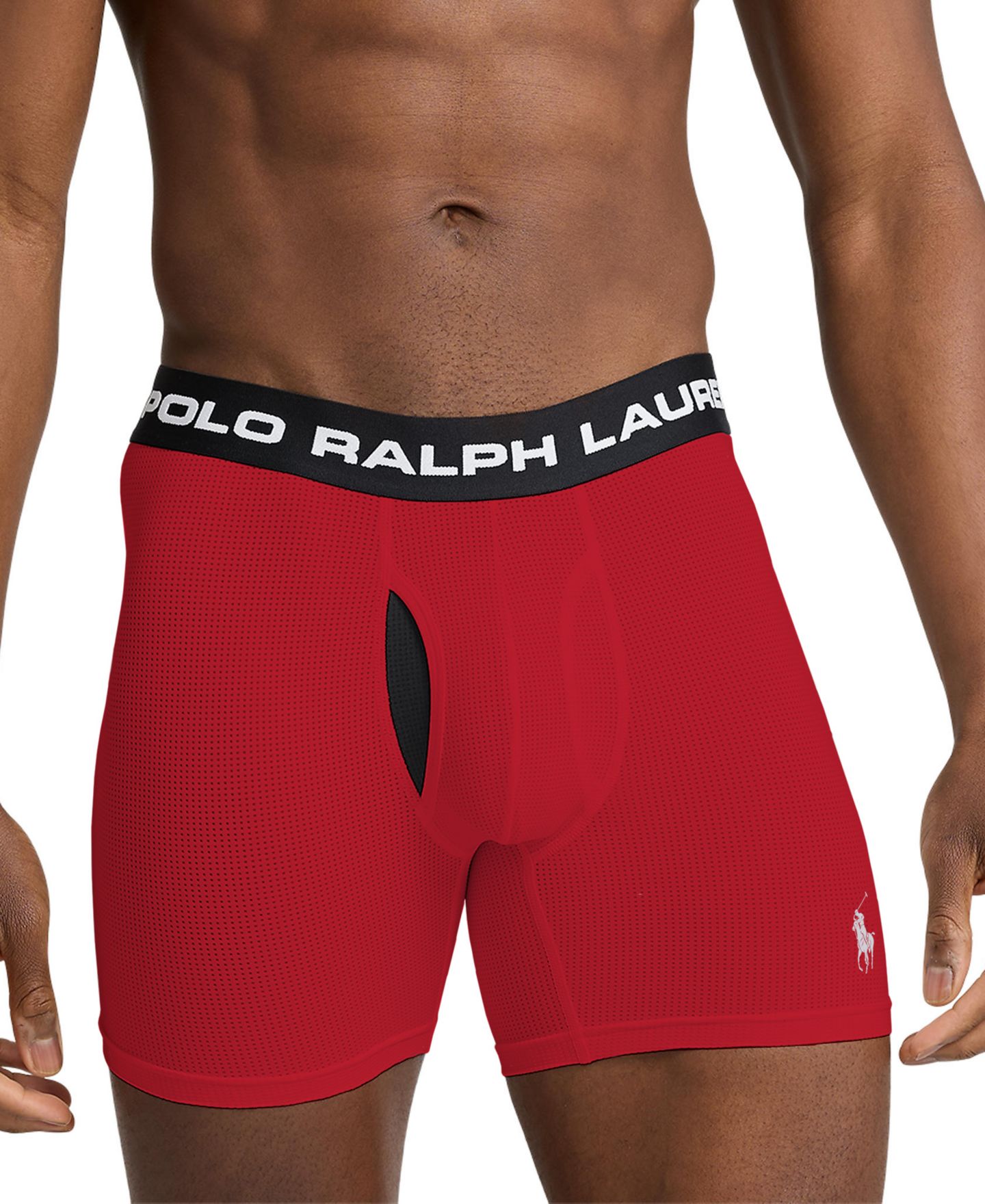 Мужские трусы Polo Ralph Lauren 3-Pack Perfect Pouch Boxer Briefs, цвет: Серый / Чёрный — фото 5