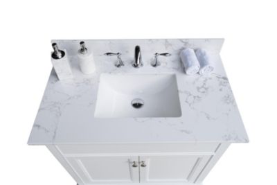 37 Inch Bathroom Vanity Top Stone Carrara New Style Tops With Rectangle Undermount