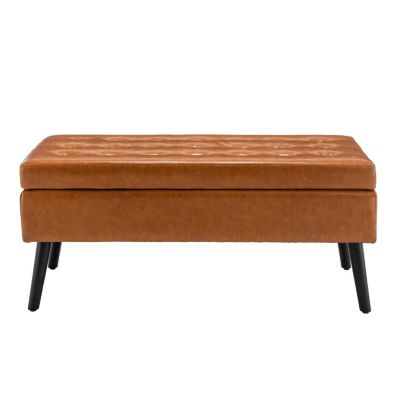 Tufted Storage Bench with Spacious Hidden Compartment