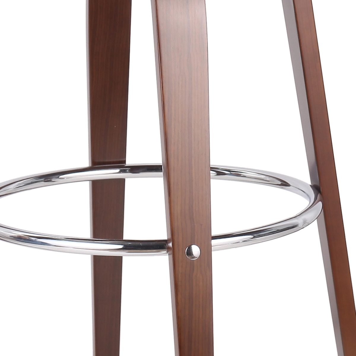 Streamdale Furniture Mid-Century Modern Barstool with Bentwood Frame and Faux Leather Upholstery