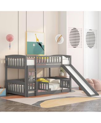 Streamdale Twin Bunk Bed w/ Slide and Ladder