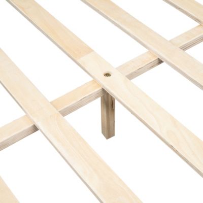 Streamdale Full Size Upholstered Platform Bed with Metal Strips, Black