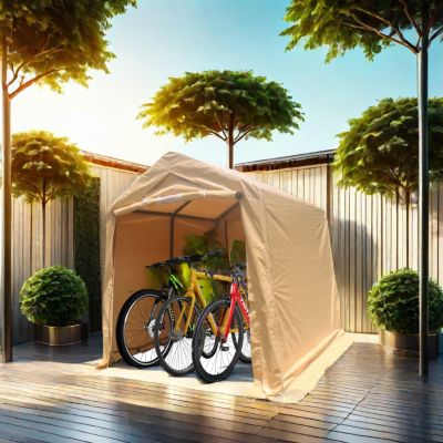 Streamdale 7x12FT Portable Garage Shelter with Roll-Up Doors & Vents