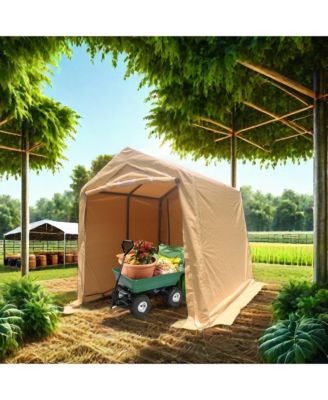 Streamdale 7x12FT Portable Garage Shelter with Roll-Up Doors & Vents