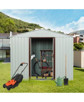  6FT X 5FT Outdoor Metal Storage Shed White