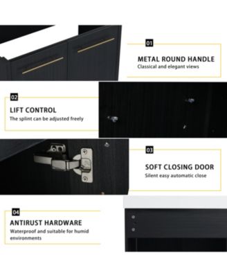 36" Freestanding Vanity with Resin Sink & Soft-Close Door