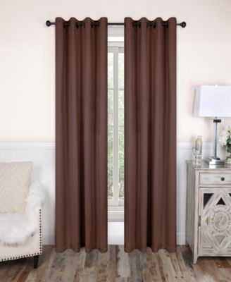 Solid Semi Blackout Grommet Washable Room Darkening Curtain Panels, Set of 2