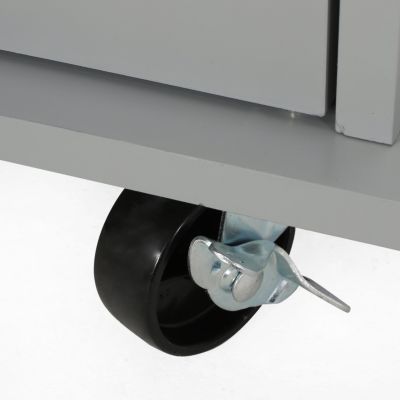 Streamdale Contemporary Kitchen Cart with Rubberwood Top