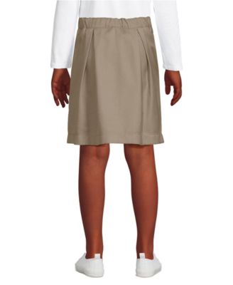 Big Girls School Uniform Solid Pleated Skort Top of Knee