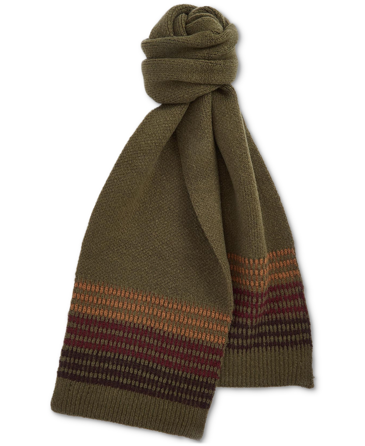 Barbour Men's Branton 2-pc. Stripe Beanie & Scarf Set In Army Green